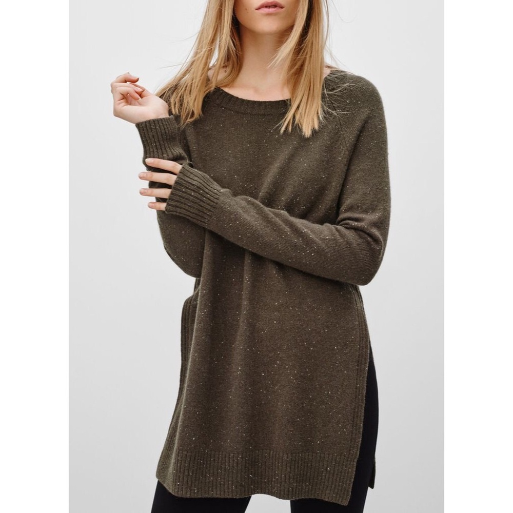 Aritzia Olive Green Crewneck Sweater